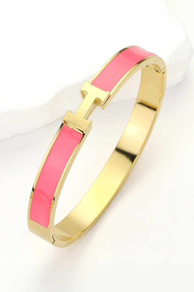 Danza H Hinge Bracelet - Pink