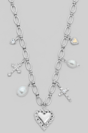 Stassie Charm Necklace - Silver
