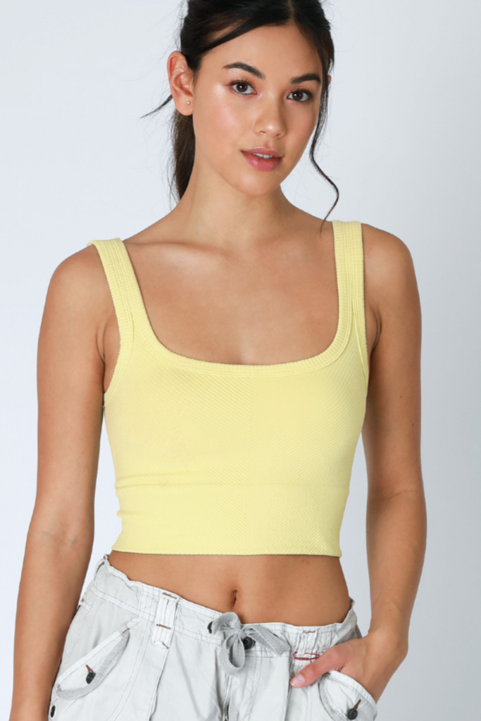 No Take Backs Ribbed Cropped Tank