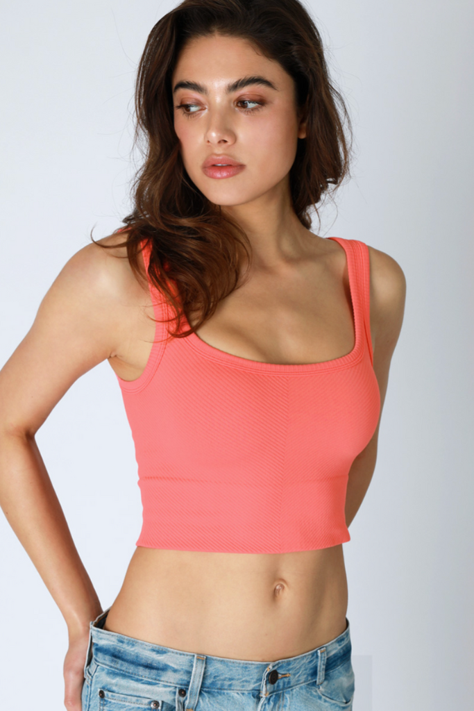 No Take Backs Ribbed Cropped Tank