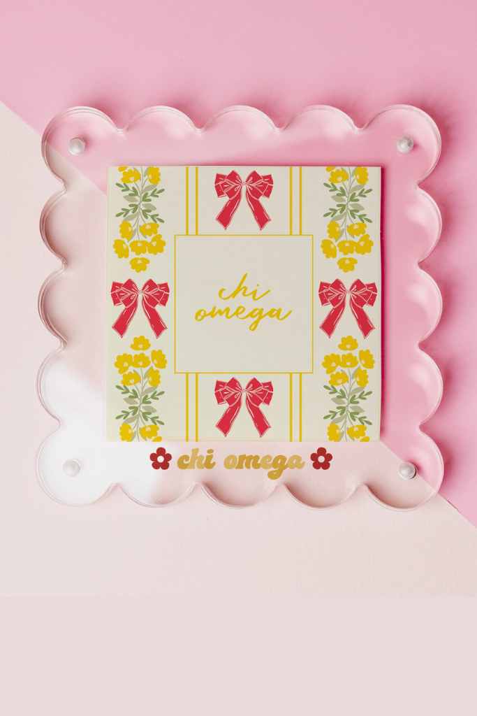 Acrylic Picture Frame - Chi Omega