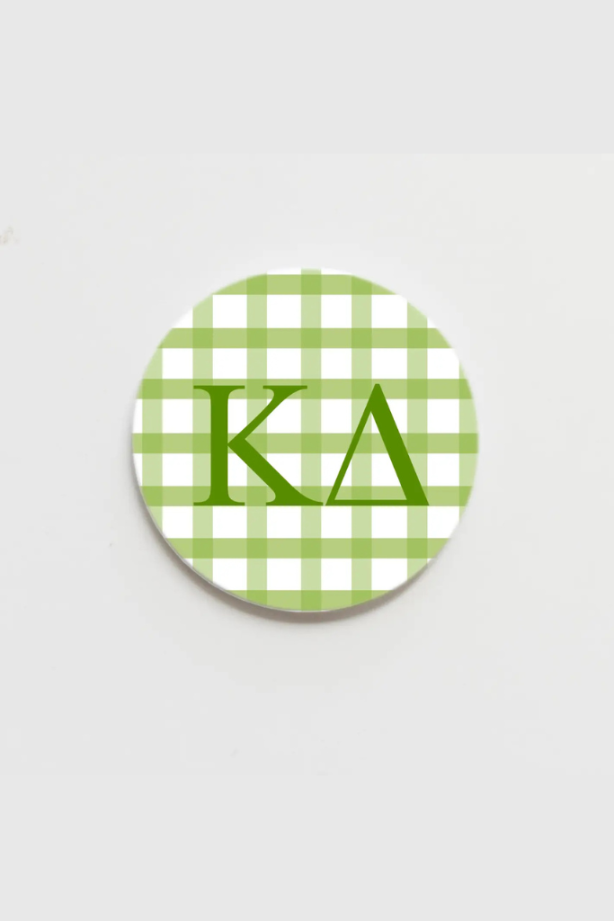 Kappa Delta 3in Button - Gingham