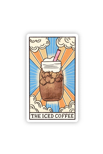 The Iced Coffee Tarot Card Sticker