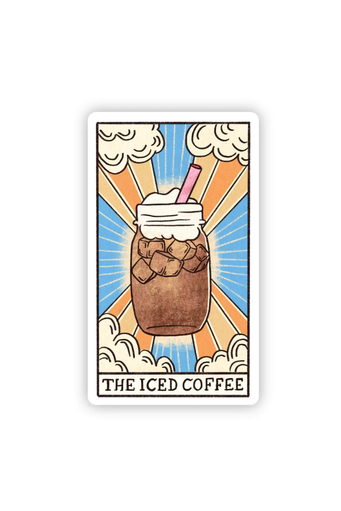 The Iced Coffee Tarot Card Sticker