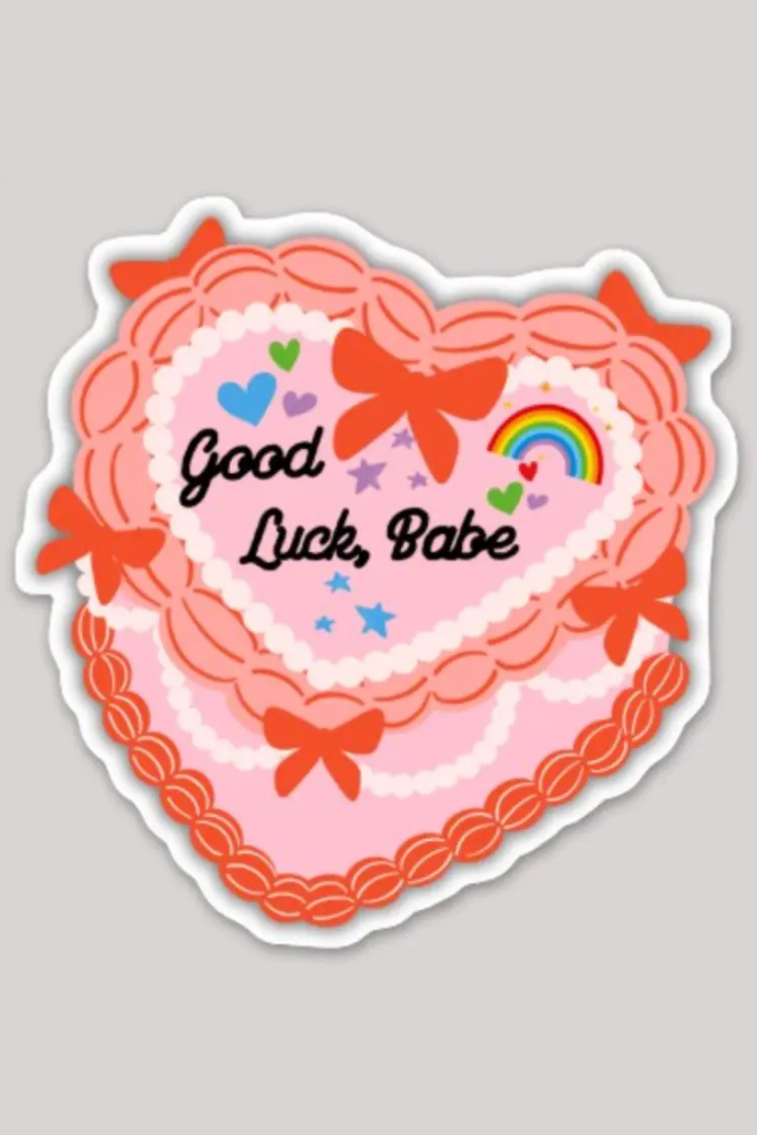Good Luck Babe Cake Sticker