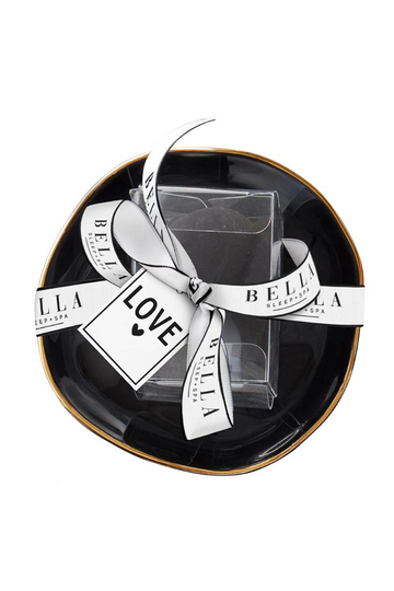 Ceramic Tray With Sponge - Black