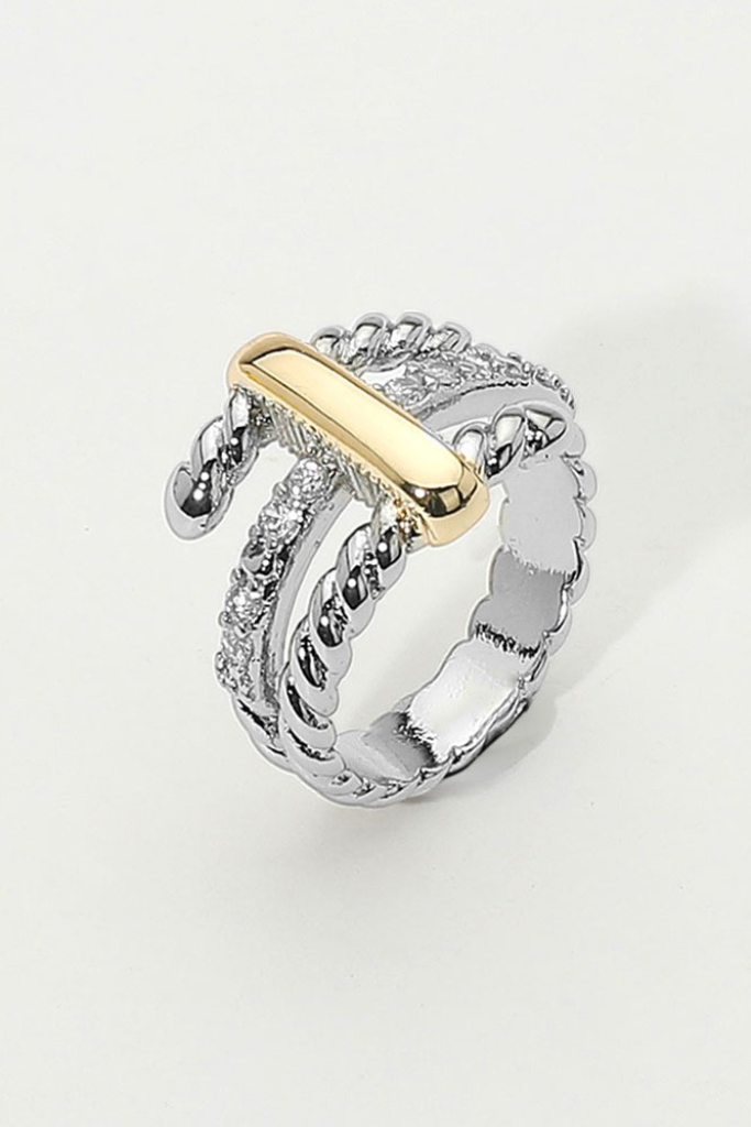 Fallon Twist Ring - Silver/Gold