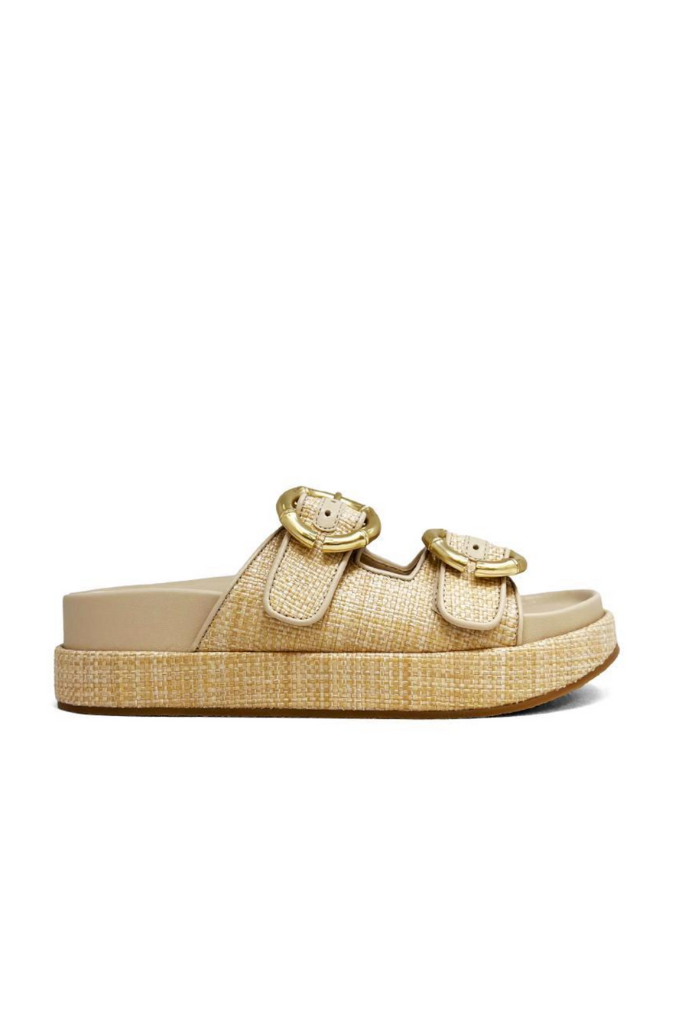Lori Platform Sandal - Natural Woven