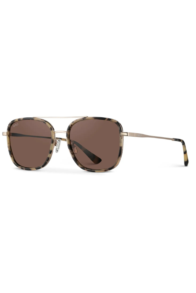WMP Gia Square Sunglasses - Beige Tort/Brown