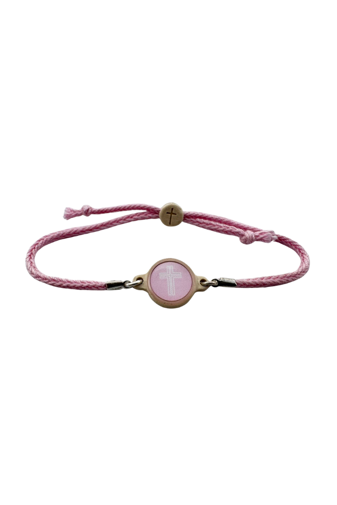 Tap To Pray™ Handmade Bracelets-  Lotus+ Cross