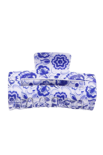 Elina Hair Claw Clip - Blue/White