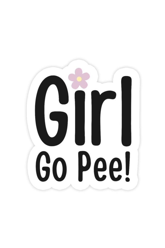 Girl Go Pee Sticker