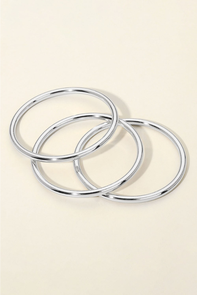 Welcome Bangle Bracelet - Silver
