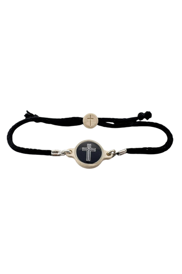 Versible Tap To Pray™  Bracelets - Onyx + Cross