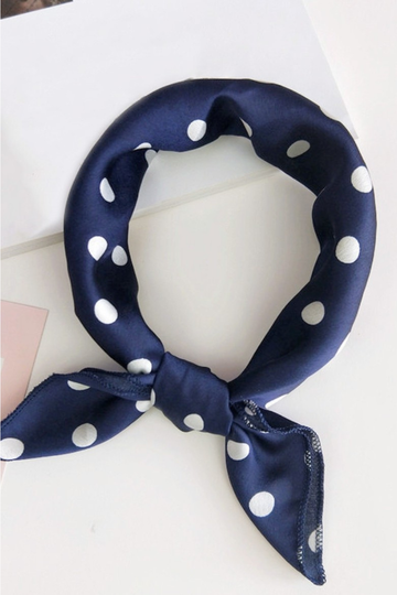 Soft Spot Polka Dot Scarf - Navy