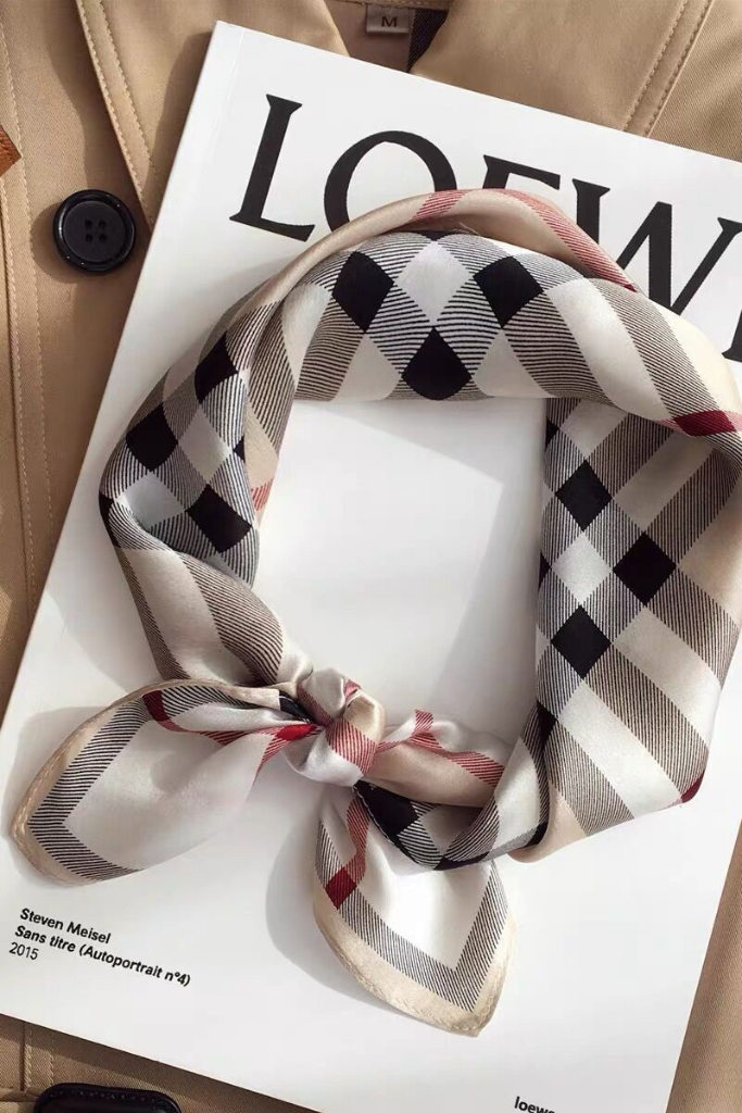 So Chic Silk Scarf - Plaid