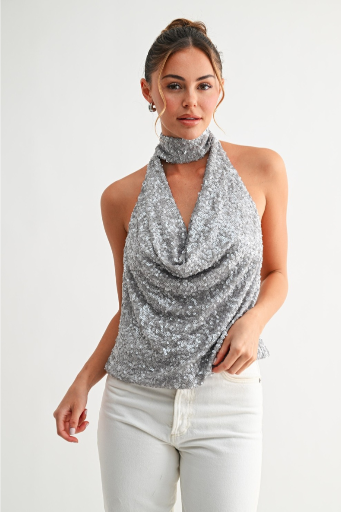 Star Baby Halter Top - Silver