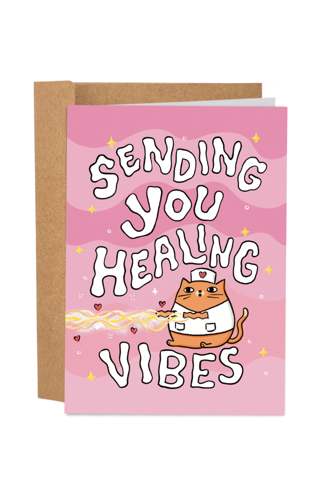 Healing Vibes - Funny Get Well Card
