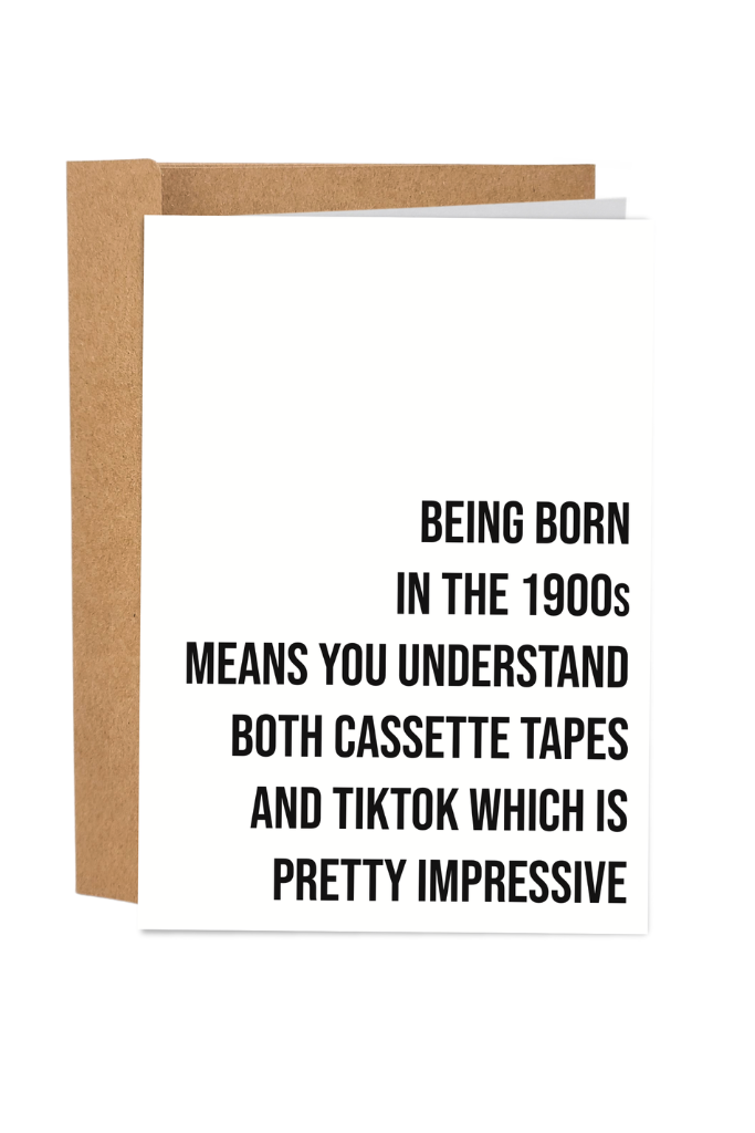 Understand Both Cassette Tapes And TikTok Birthday Card