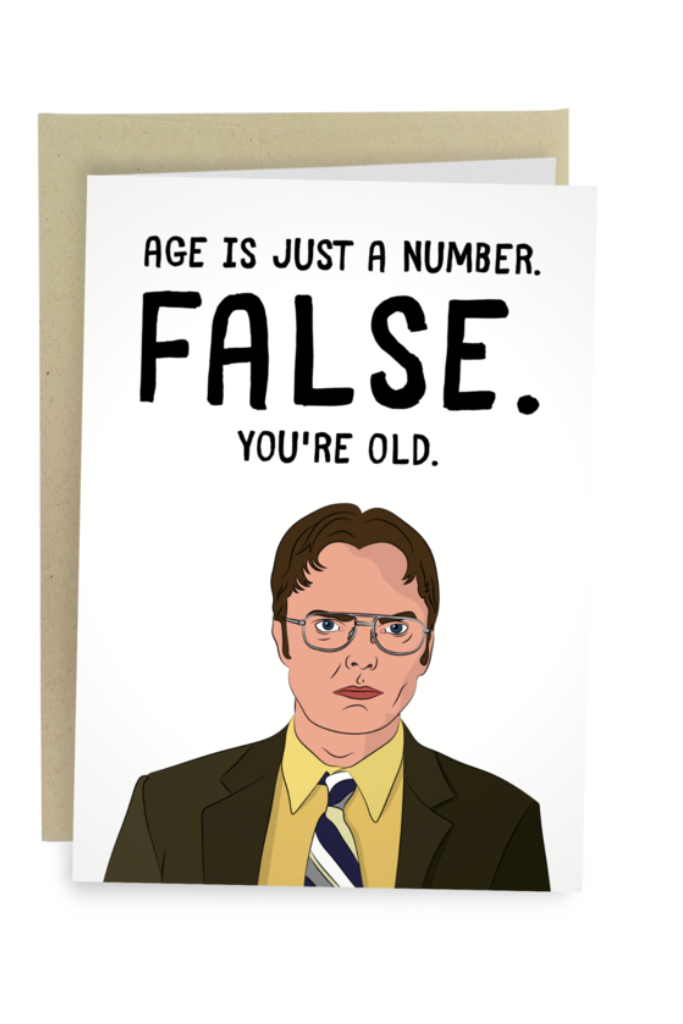 FALSE Dwight Schrute - Funny Birthday Card