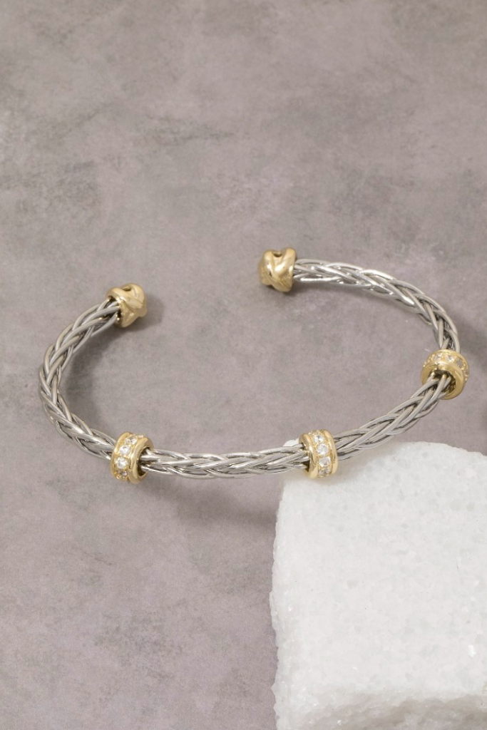 Ivana Chain Bracelet Cuff - Gold