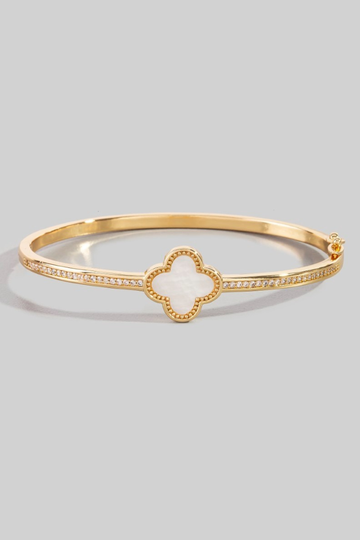 Melly Clover Bangle Bracelet - Gold