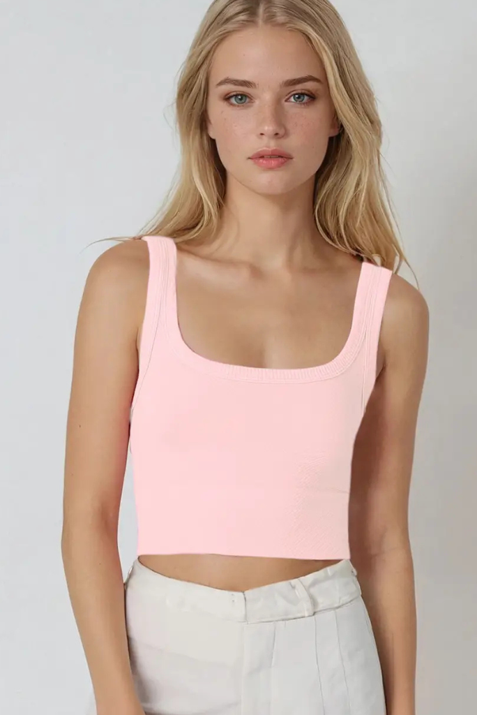 No Take Backs Ribbed Cropped Tank