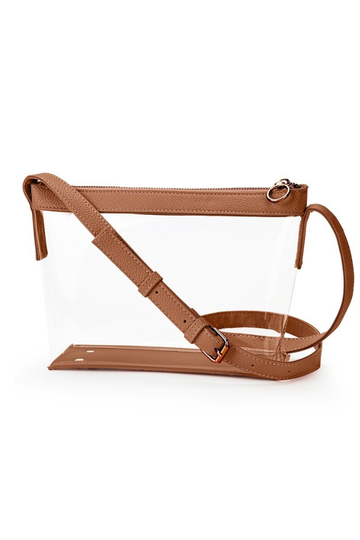 On The Go Clear Purse -  Brown