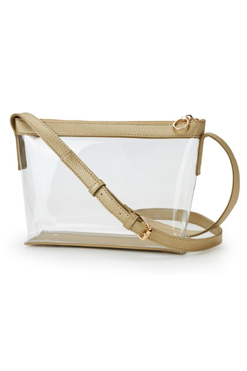On The Go Clear Purse - Gold