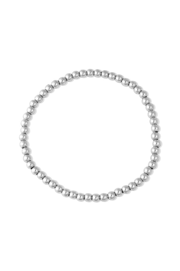 Shiny Stretch Bracelet 5mm - Silver