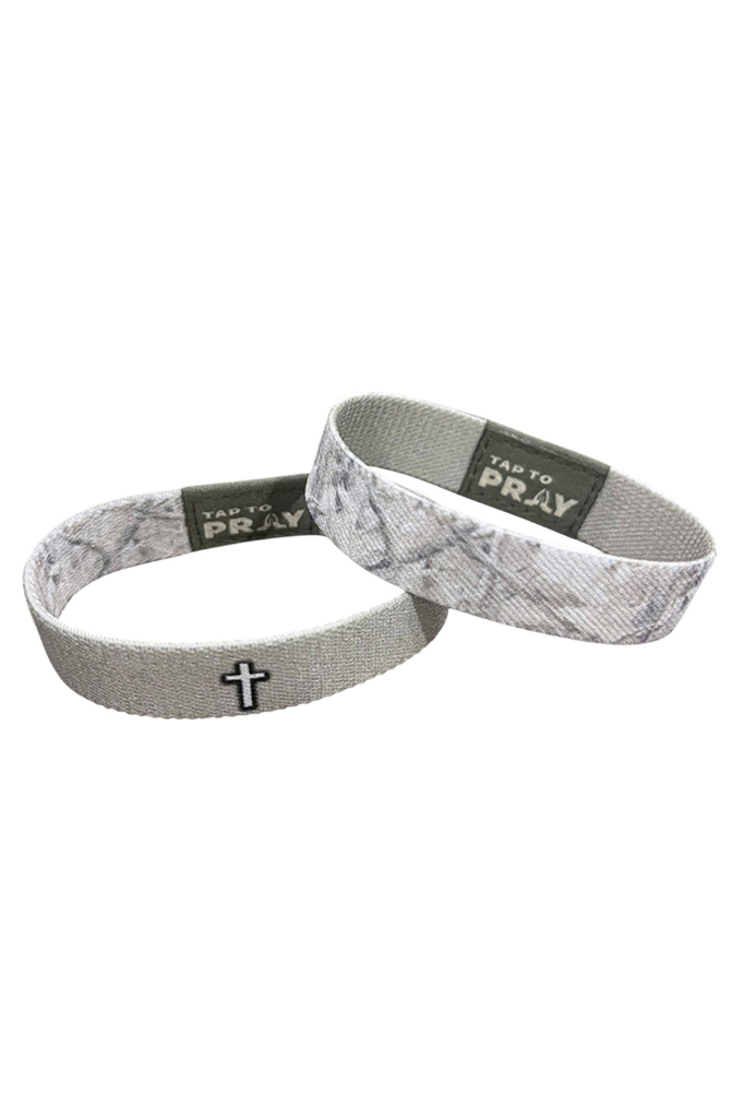 Tap To Pray® Wristband – Forest Camo Drift