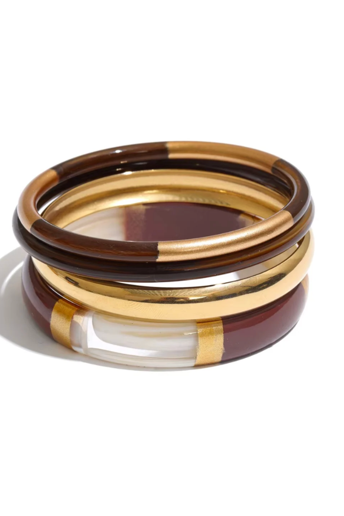 The Socialite Bangle Set - Brown