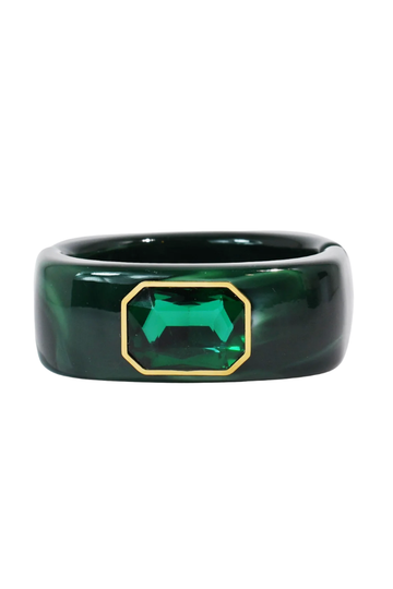 The Gemma Cuff Bracelet - Emerald Green
