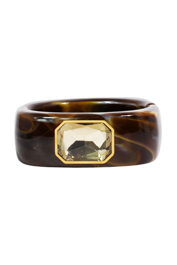 The Gemma Cuff Bracelet - Dark Brown