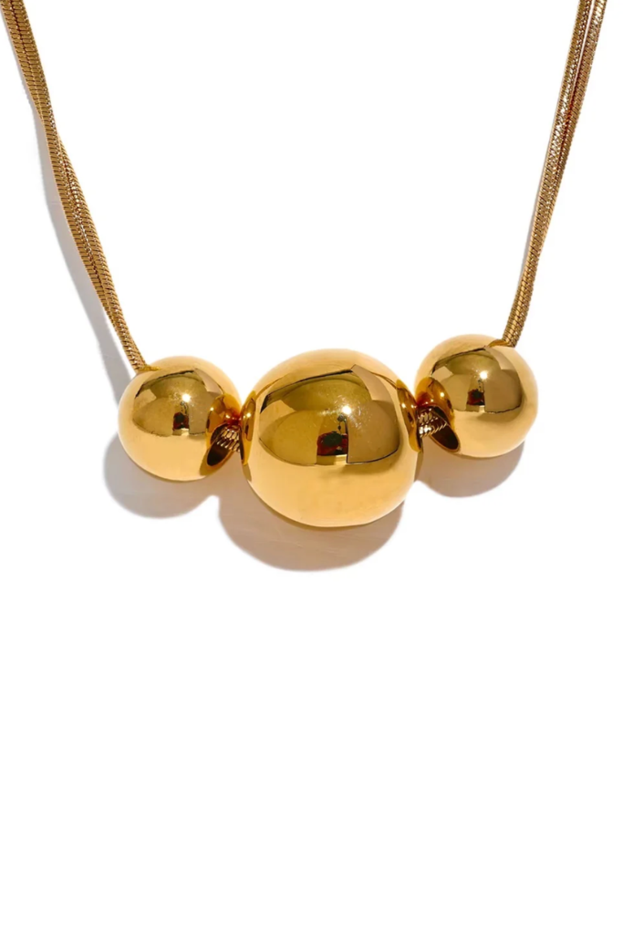 The Golden Trio Necklace - Gold