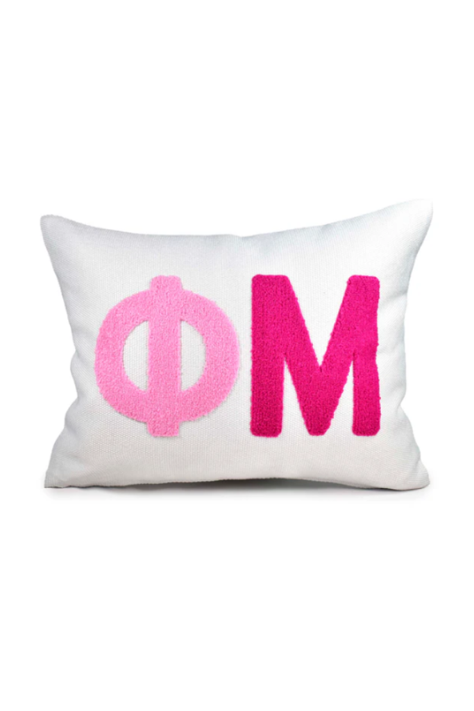 Sorority Embroidered Pillow - Phi Mu