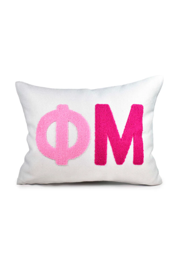 Sorority Embroidered Pillow - Phi Mu