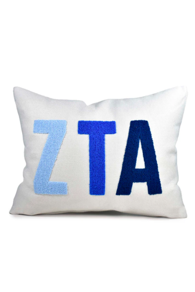 Sorority Embroidered Pillow - Zeta Tau Alpha