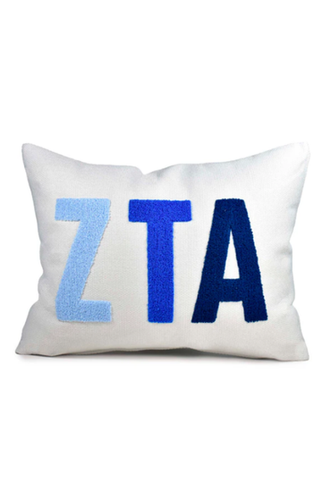 Sorority Embroidered Pillow - Zeta Tau Alpha