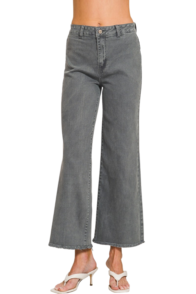 This Time Washed Straight Leg Jeans - Ash Black