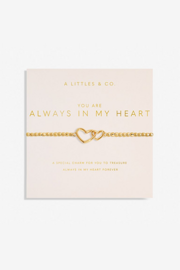 Forever Yours &#039;You Are Always In My Heart&#039; Bracelet- Gold