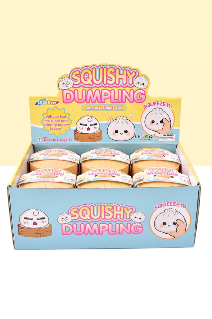Jumbo Dumpling Squishy Toy - Clear Sparkling
