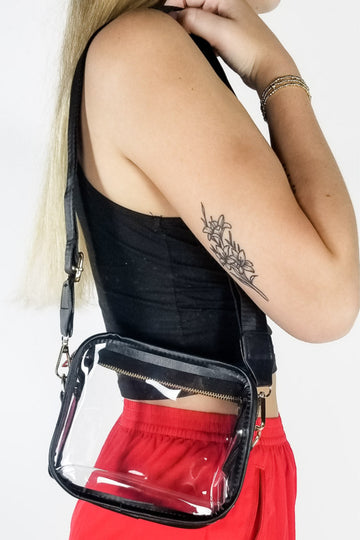 Take A Risk Clear Bag - Black