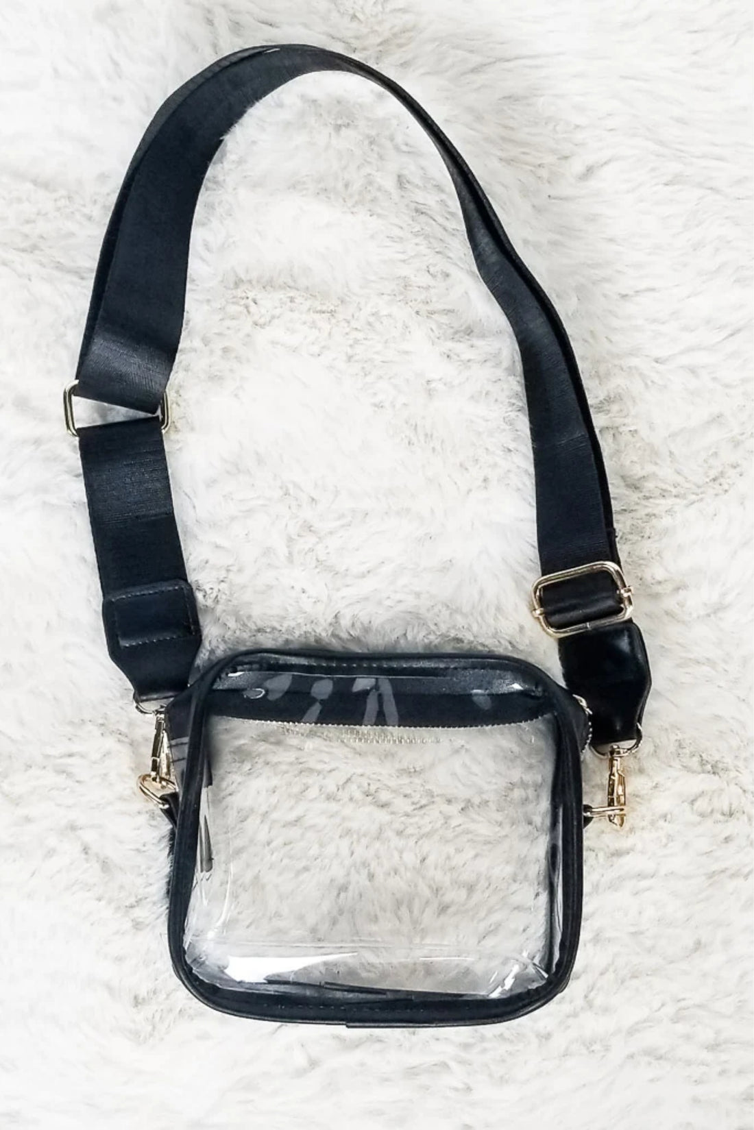 Take A Risk Clear Bag - Black