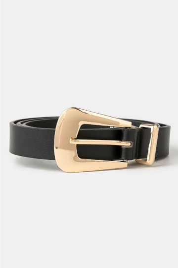 Anyssa Bulky Belt - Gold/Black