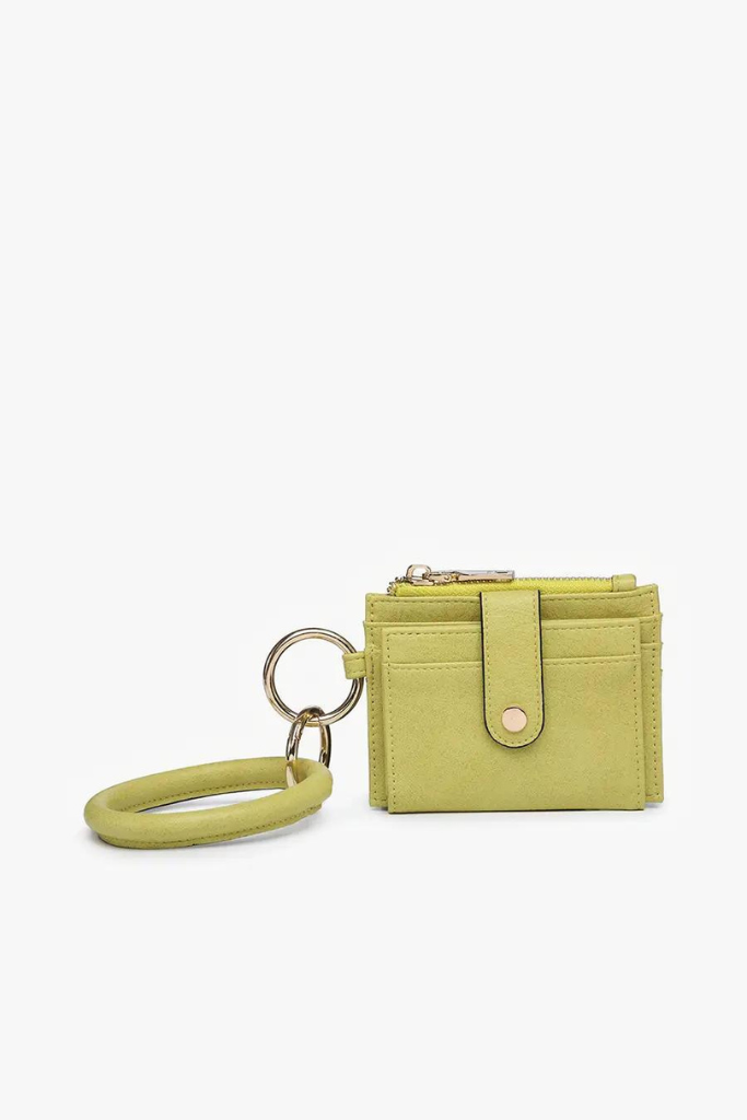 Sammie Mini Wallet With Ring- Lime