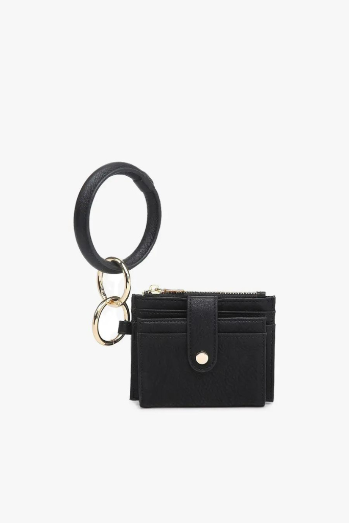 Sammie Mini Wallet With Ring- Black