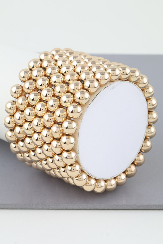 Ines Beaded Bracelet Set- Gold