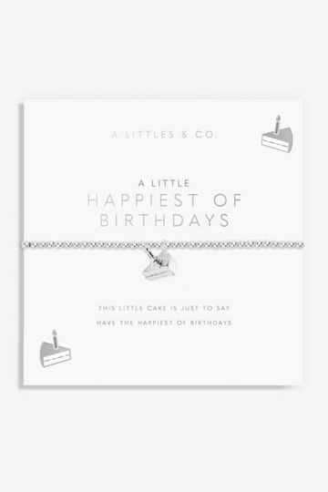 A Little "Happiest Of Birthdays" Bracelet - Silver