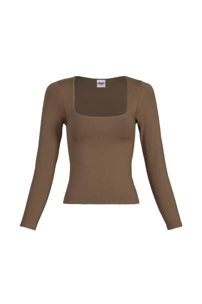 Full Force Square Neck Top - Mocha